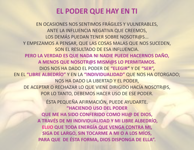 El poder que hay en ti Marzo 13 de 2011